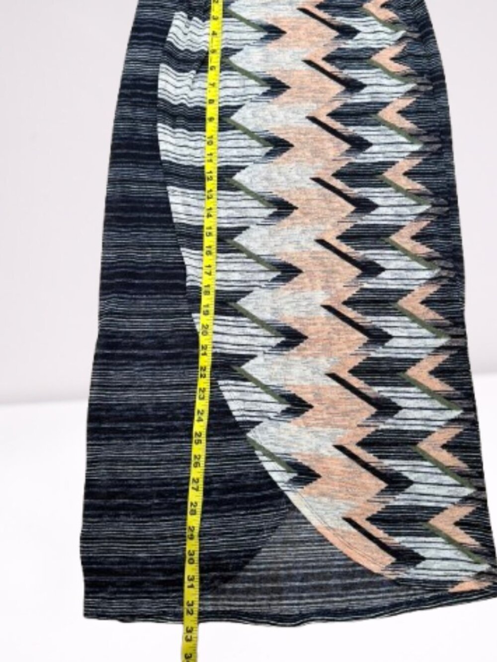 Anthropologie Chevron Midi Skirt in Black, Pink, Cream - Picture 10 of 10